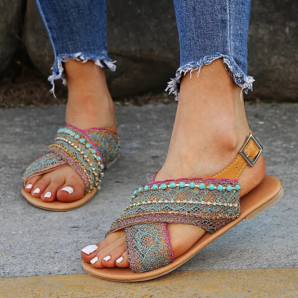 Women's Plus Size Sandals Flat Shoes