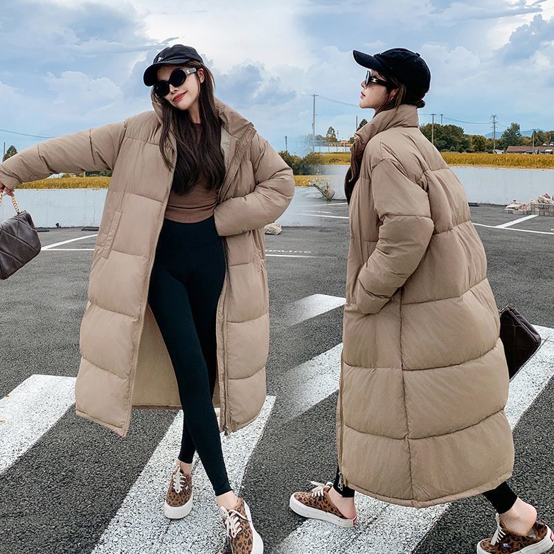 Down Jacket Female Overknee Long Loose Lapel