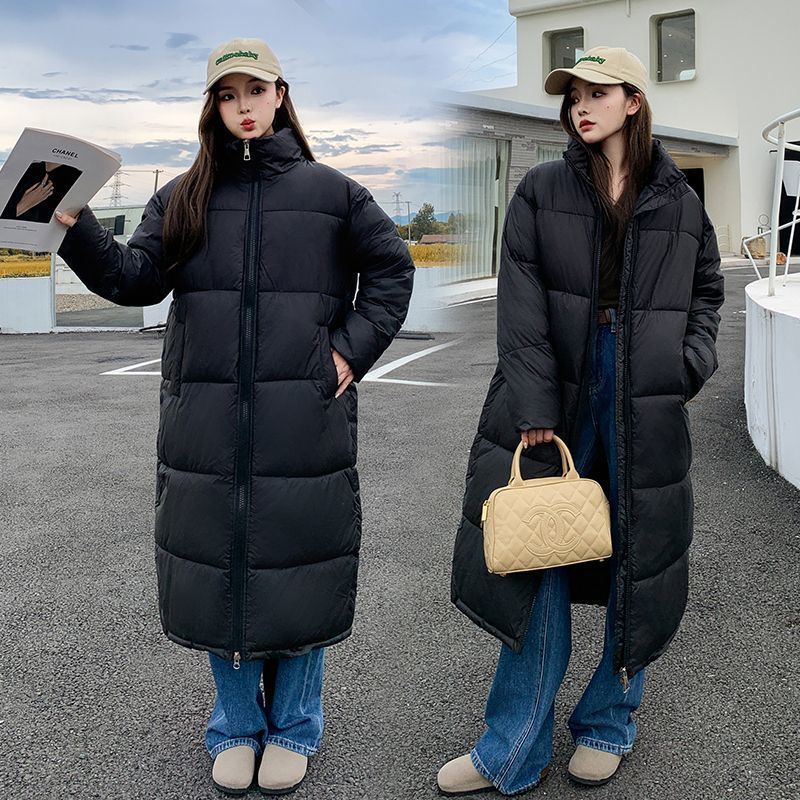 Down Jacket Female Overknee Long Loose Lapel