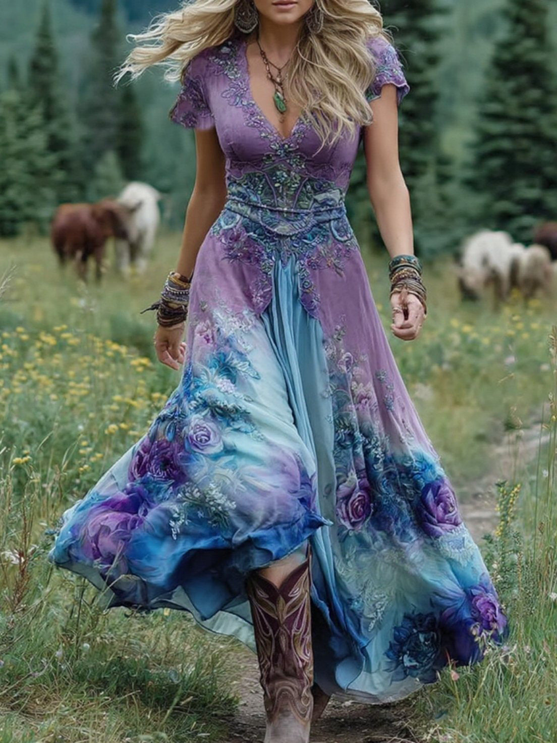Creative Totem Women's Printed Wear Summer Dress