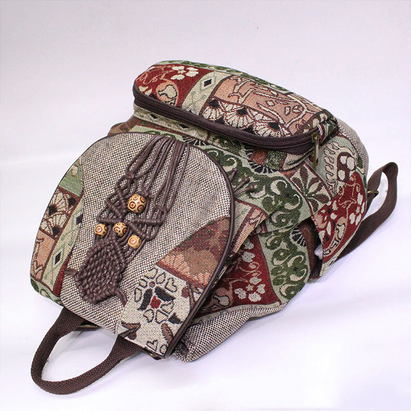 Backpack Accessories, Zipper Pocket, Retro Cloud Art Flowers, Other Fashion Handbags