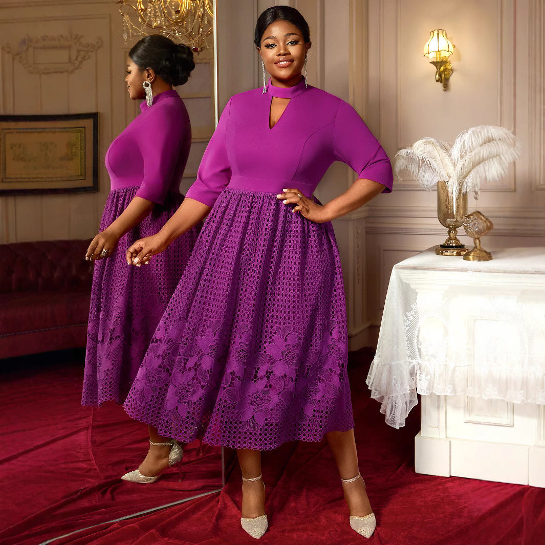 A Elegant Half-length Sleeve Dress