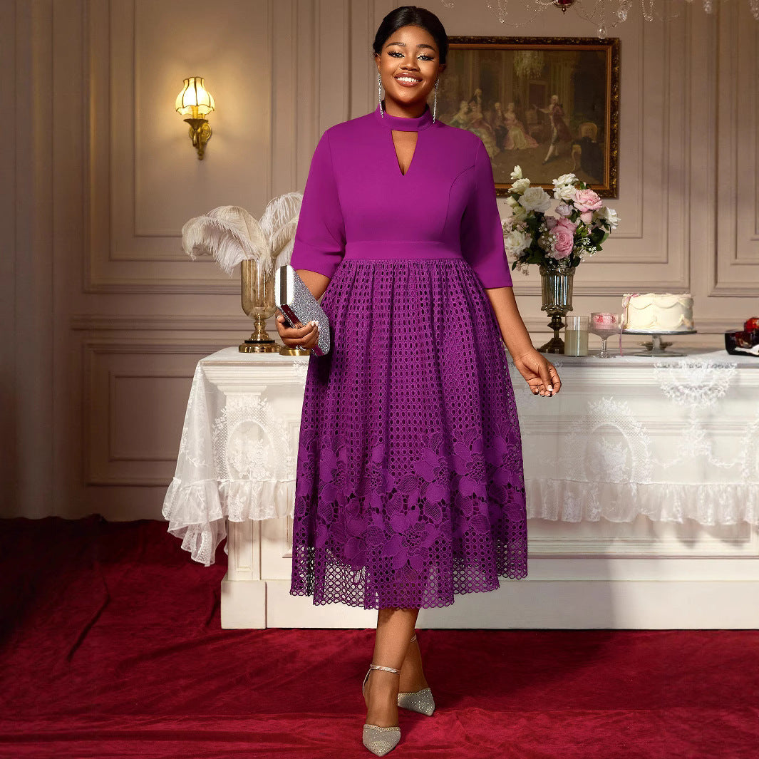 A Elegant Half-length Sleeve Dress