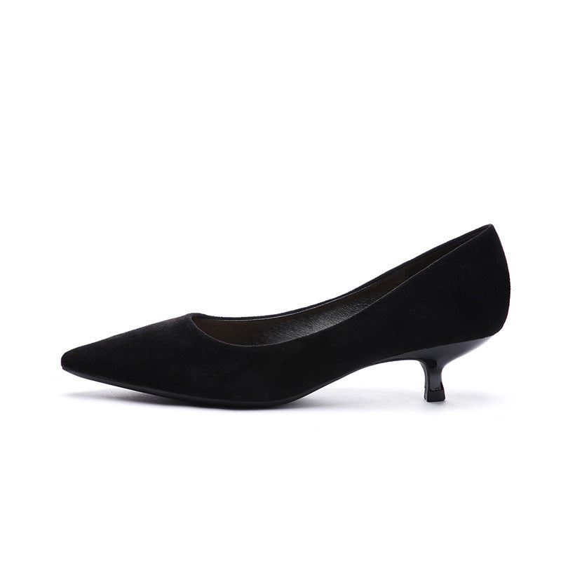 Black High Heels Women's Stiletto Work Shoes
