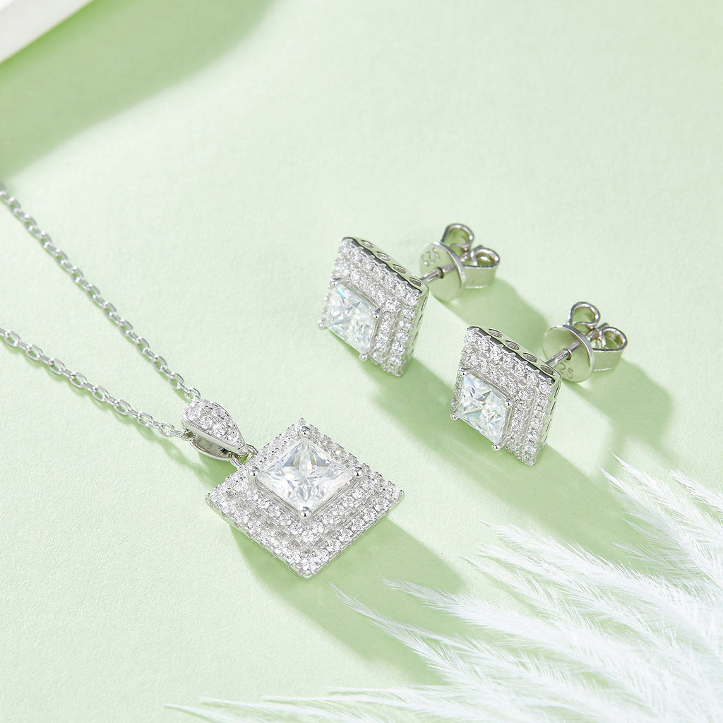 Luxury S925 Sterling Silver Jewelry Suit
