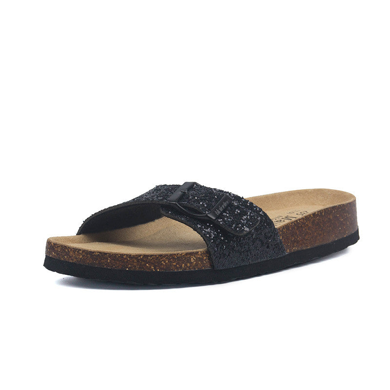 Single buckle sandals women's shoes muffins
