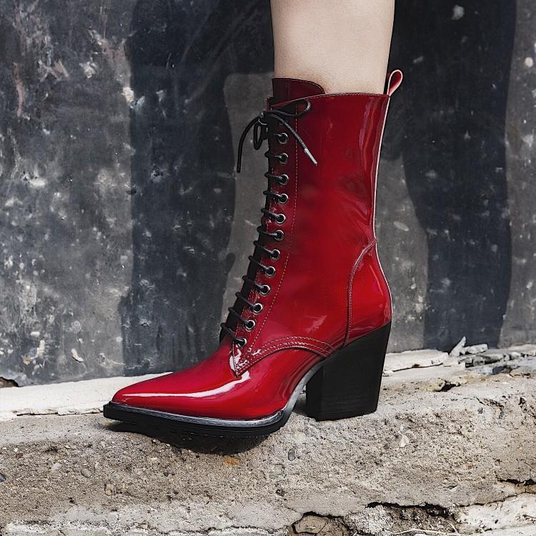 Ladies pointed toe lace high heels
