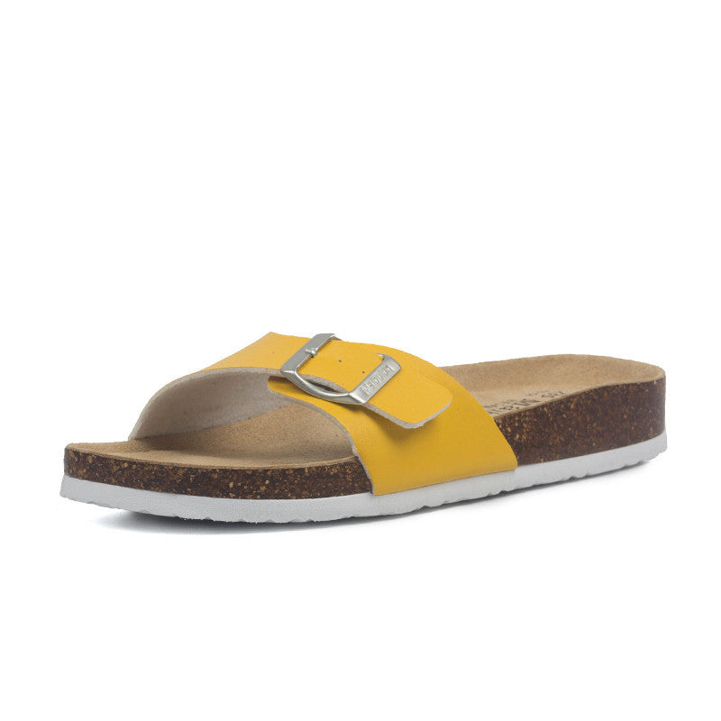 Single buckle sandals women's shoes muffins