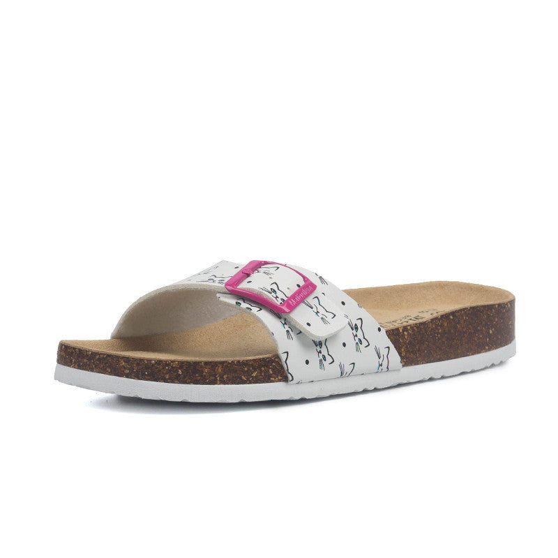 Single buckle sandals women's shoes muffins