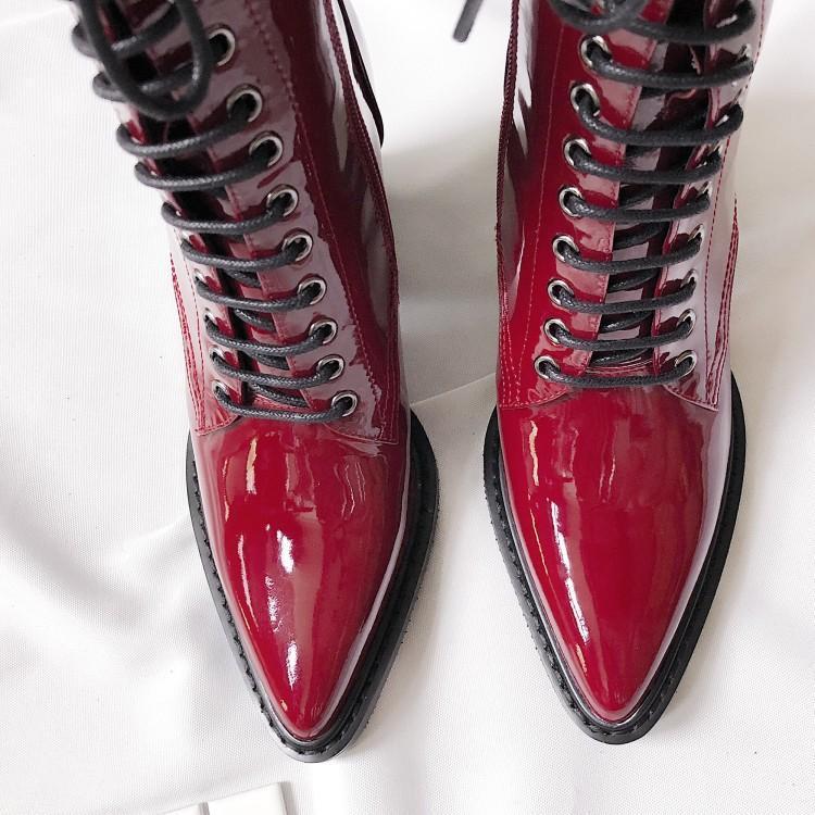 Ladies pointed toe lace high heels