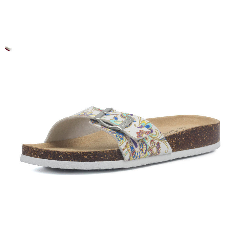Single buckle sandals women's shoes muffins