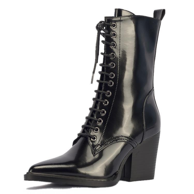 Ladies pointed toe lace high heels