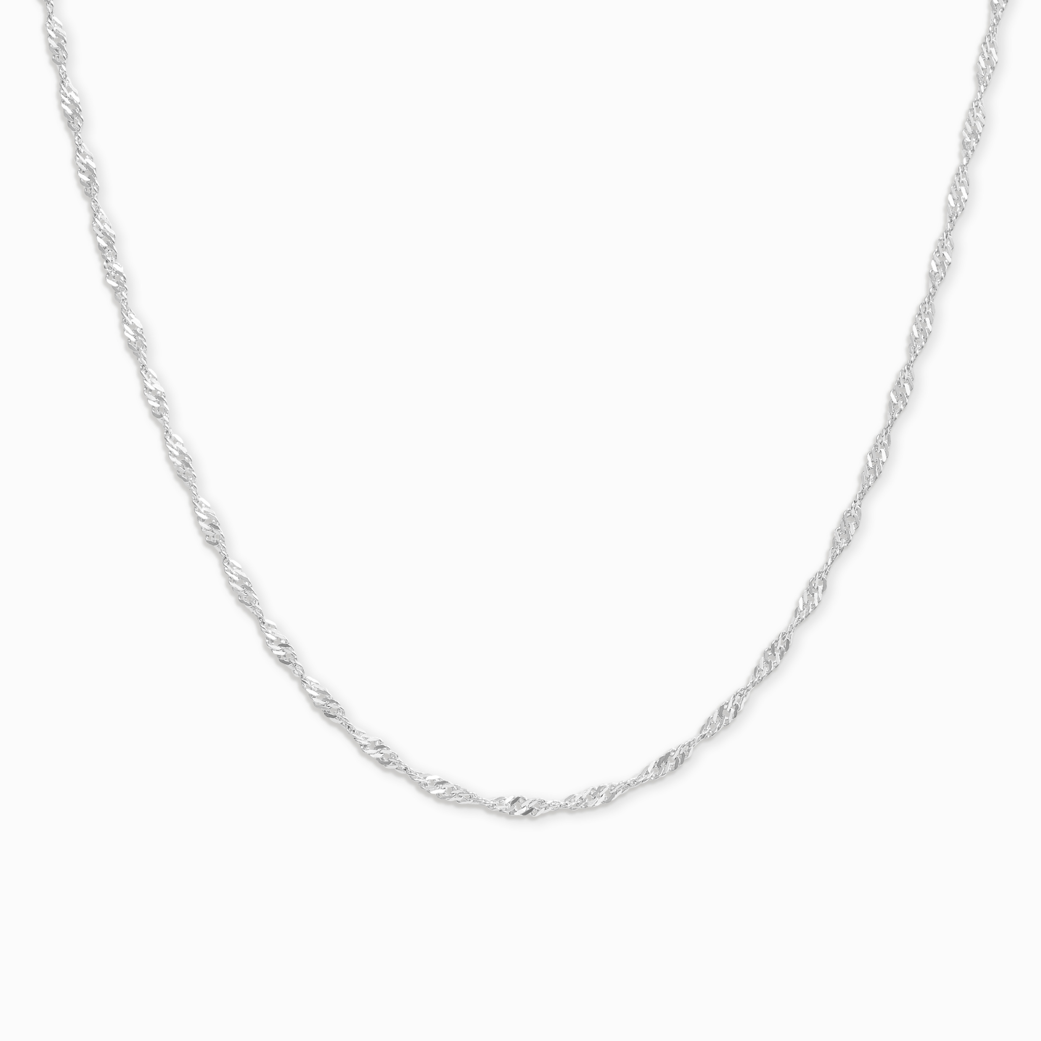 Collier à chaîne torsadée en argent sterling