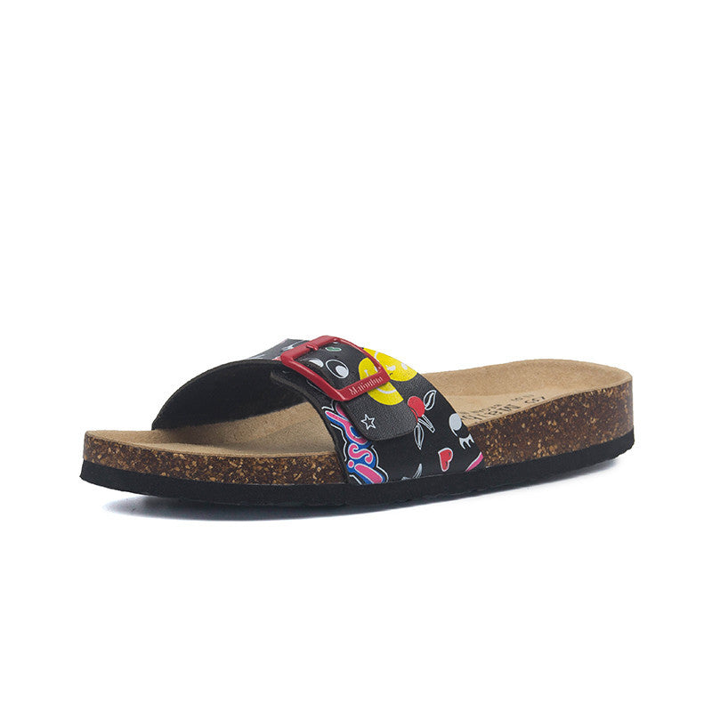 Single buckle sandals women's shoes muffins