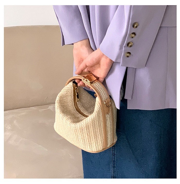 Summer Hand-held Straw Woven Bag