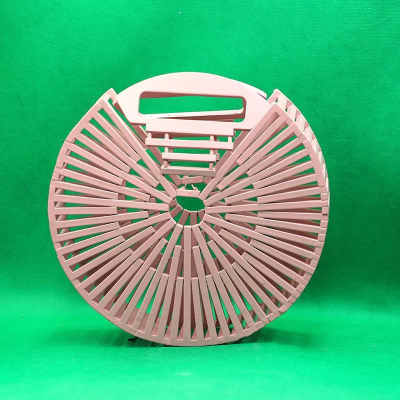 Round Hand Bamboo bag