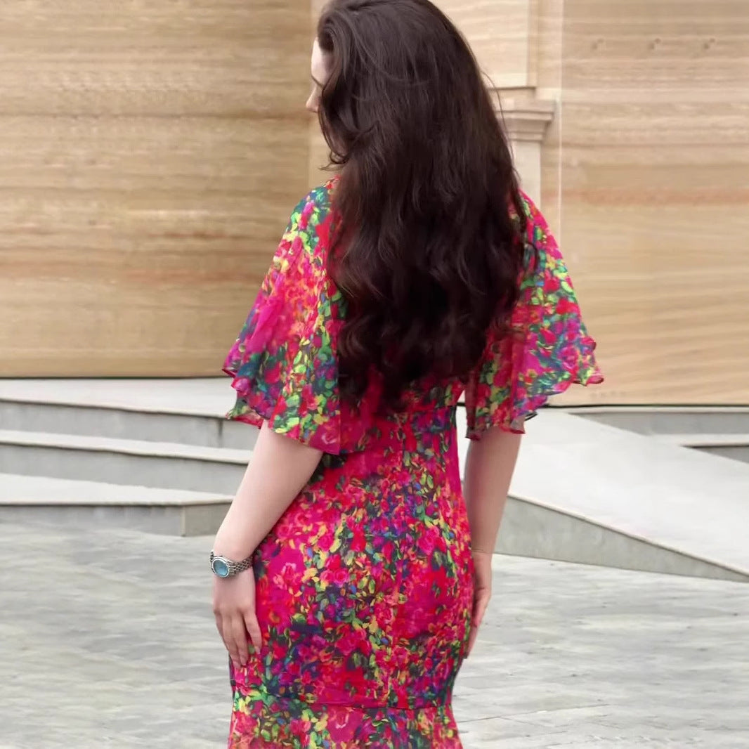 Sexy Elegant Graceful Short Sleeve Sweet Dress