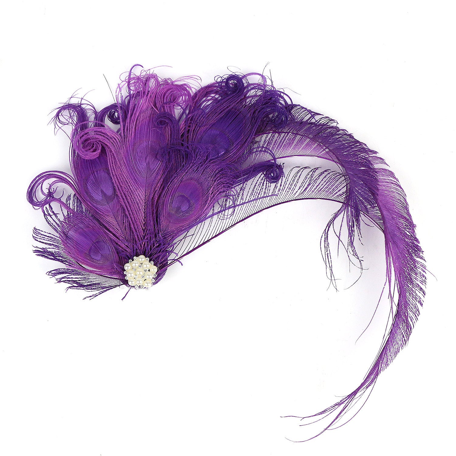 Bride Peacock Feather Headwear Party Ball Exaggerated Barrettes