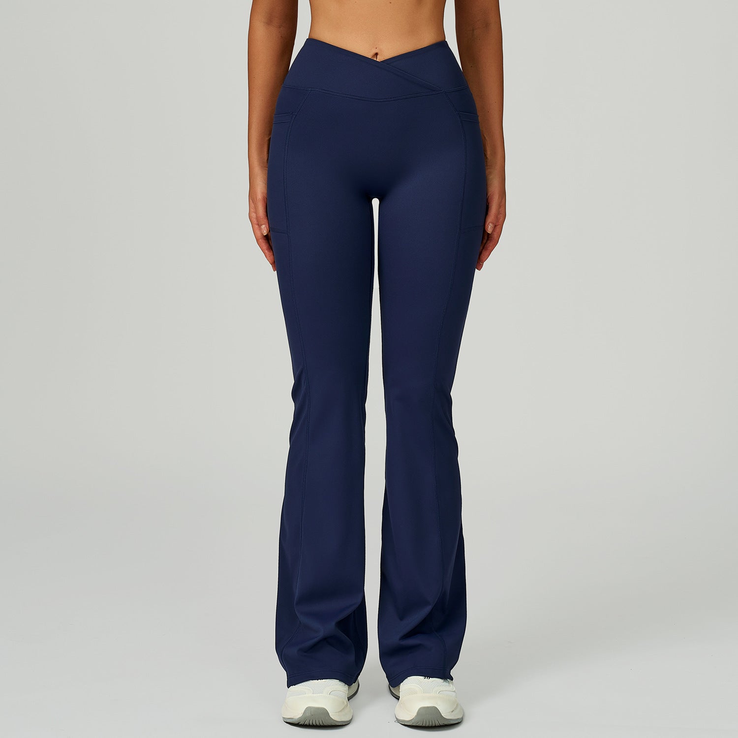 High Waist Nude Feel Bell-bottom Pants Women's Casual Sports Pants