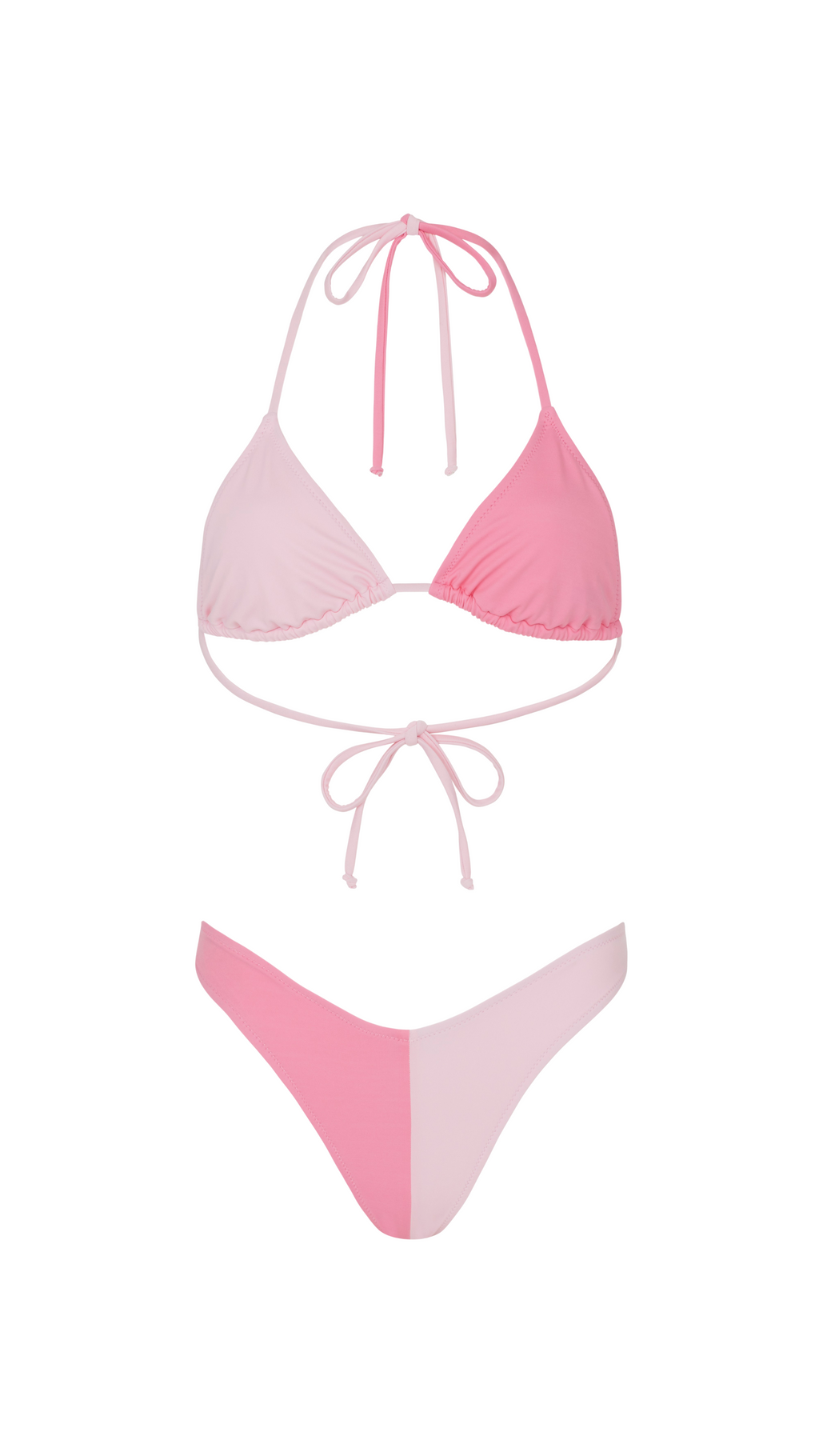 Pink ColourDuo Bikini Top