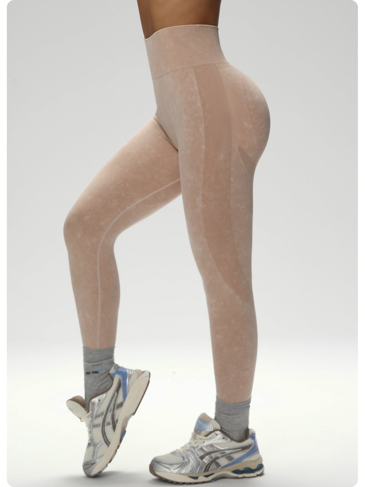 Frosted Breathable Yoga Pants High Waist Hip Lift Trousers