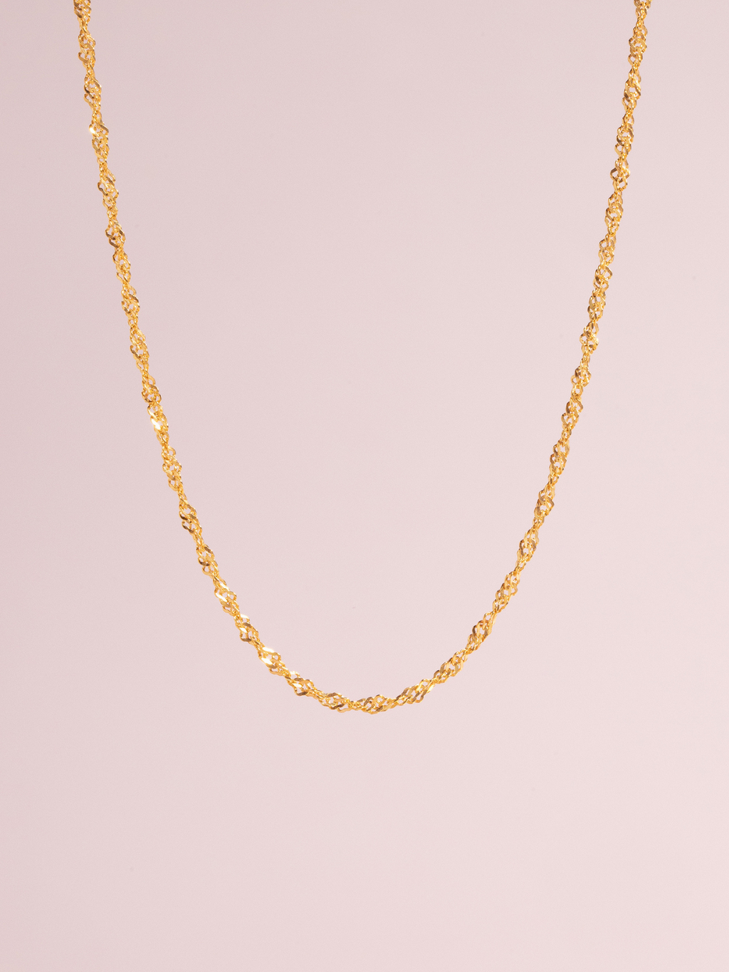 Twisted Chain Necklace in 18k Gold Vermeil