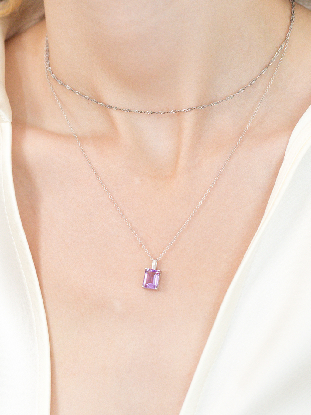 Twisted Chain Necklace in Sterling Silver