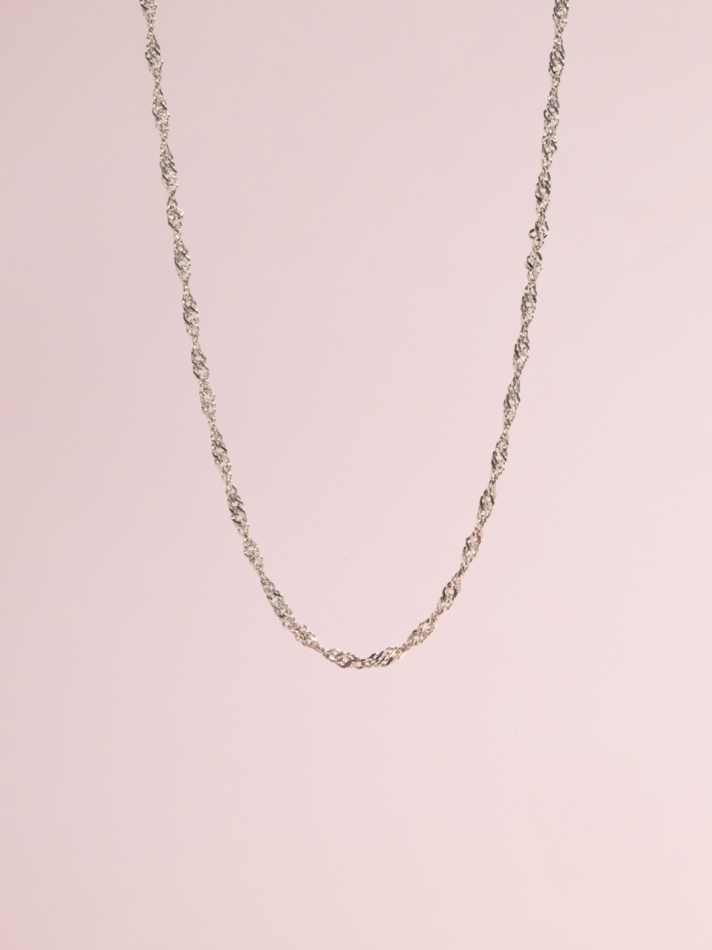 Twisted Chain Necklace in Sterling Silver