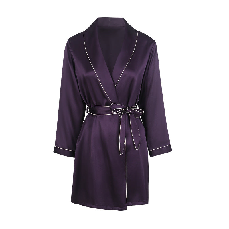 Women's High-end Mulberry Silk Luxury Home Silk Robe