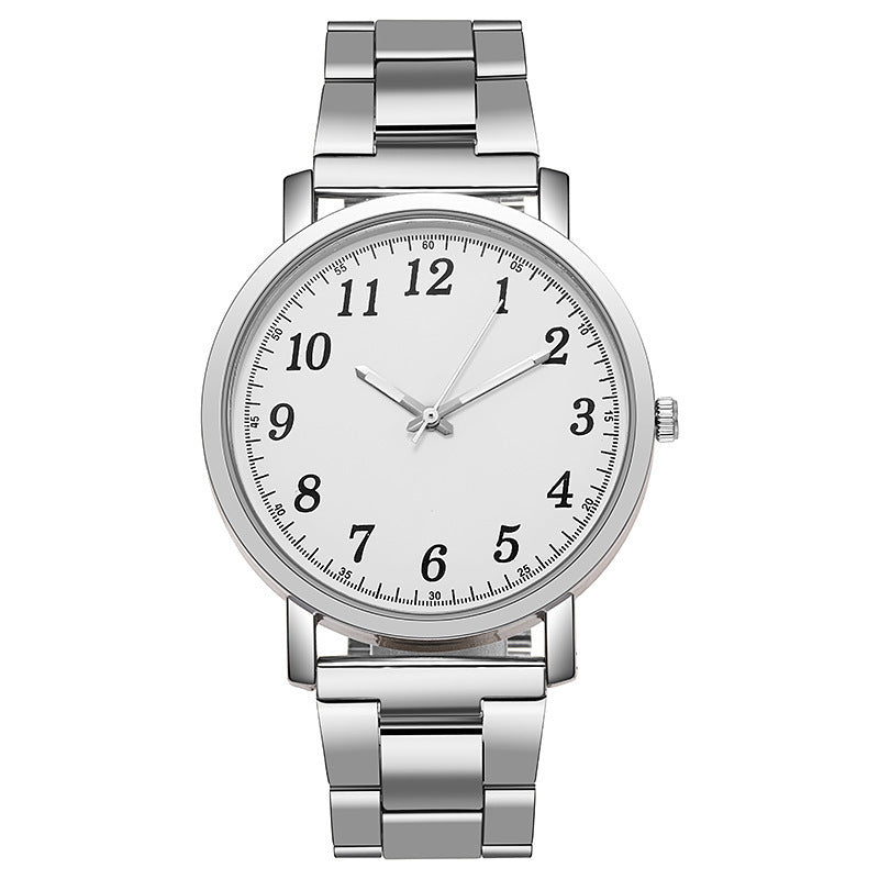 Men's And Women's Fashion Simple Steel Belt Quartz Watch