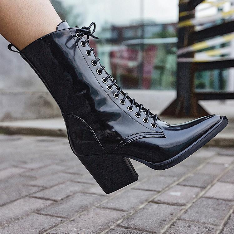 Ladies pointed toe lace high heels