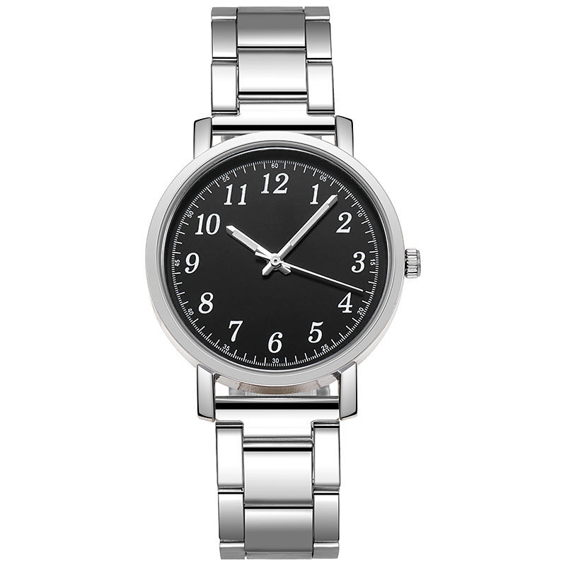 Men's And Women's Fashion Simple Steel Belt Quartz Watch