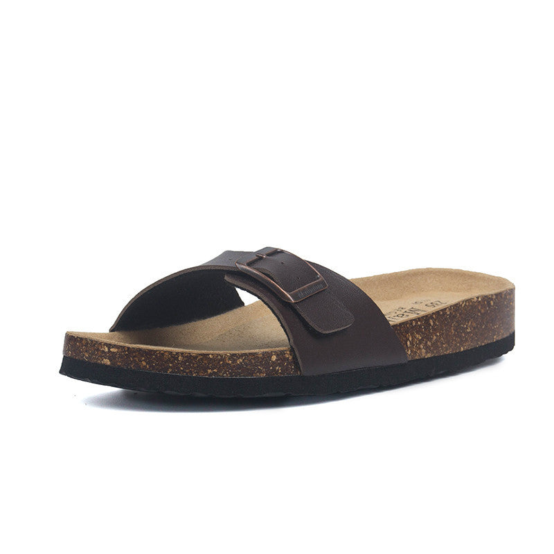 Single buckle sandals women's shoes muffins