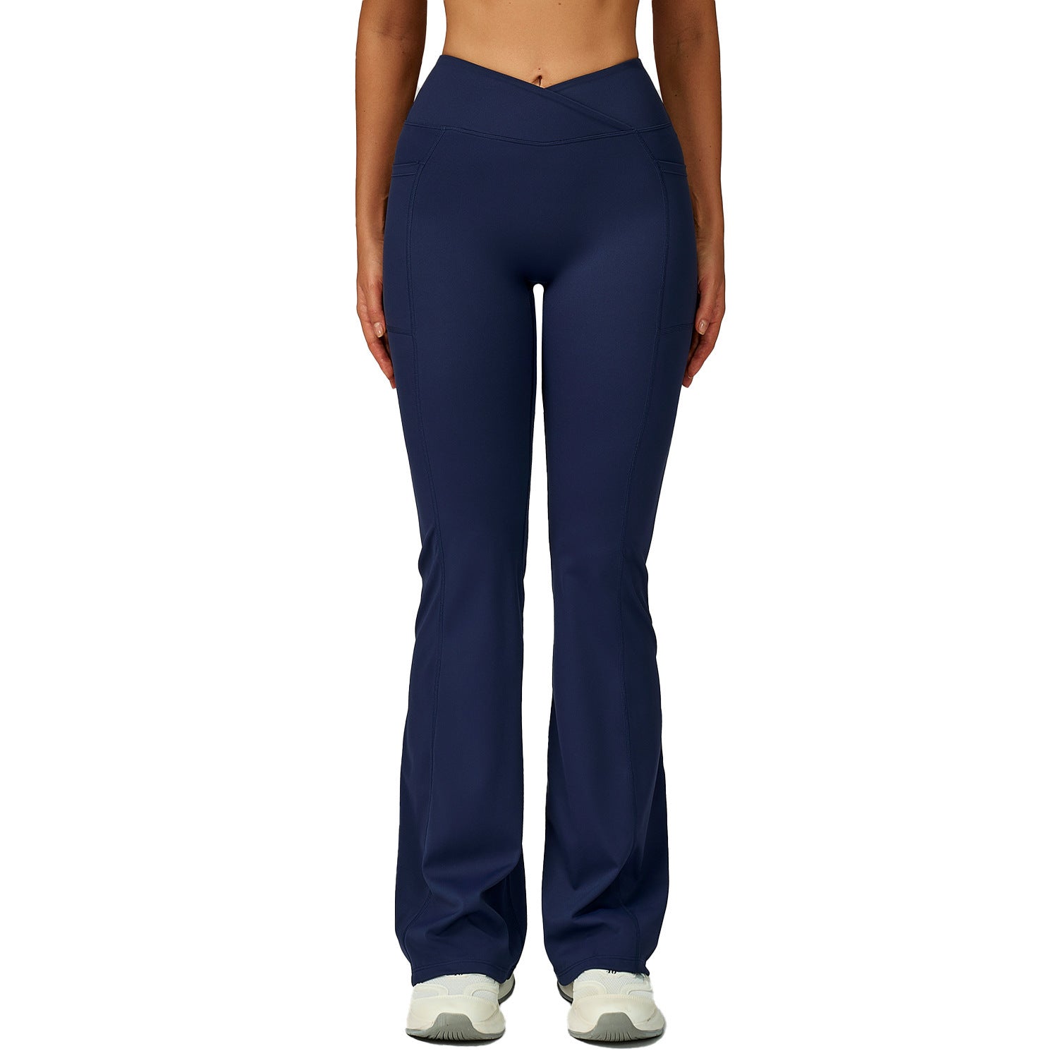 High Waist Nude Feel Bell-bottom Pants Women's Casual Sports Pants