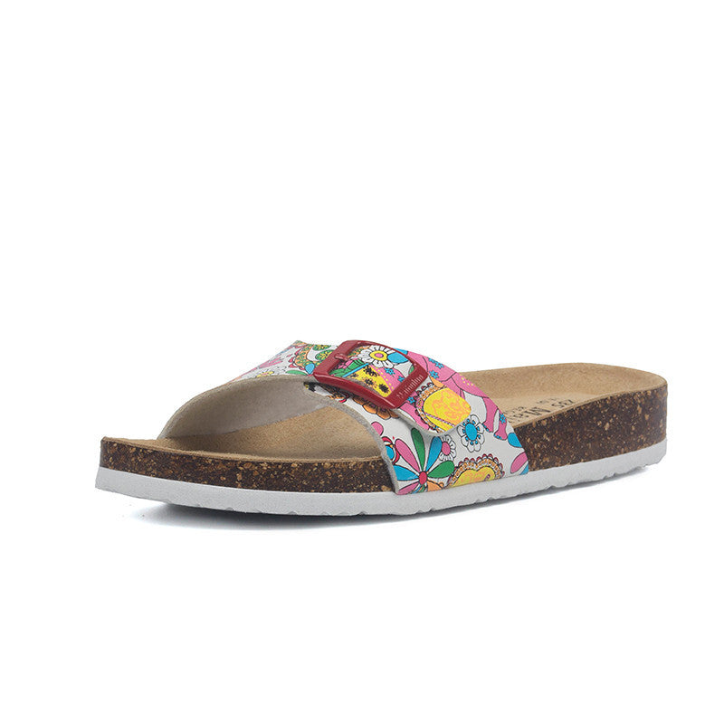 Single buckle sandals women's shoes muffins