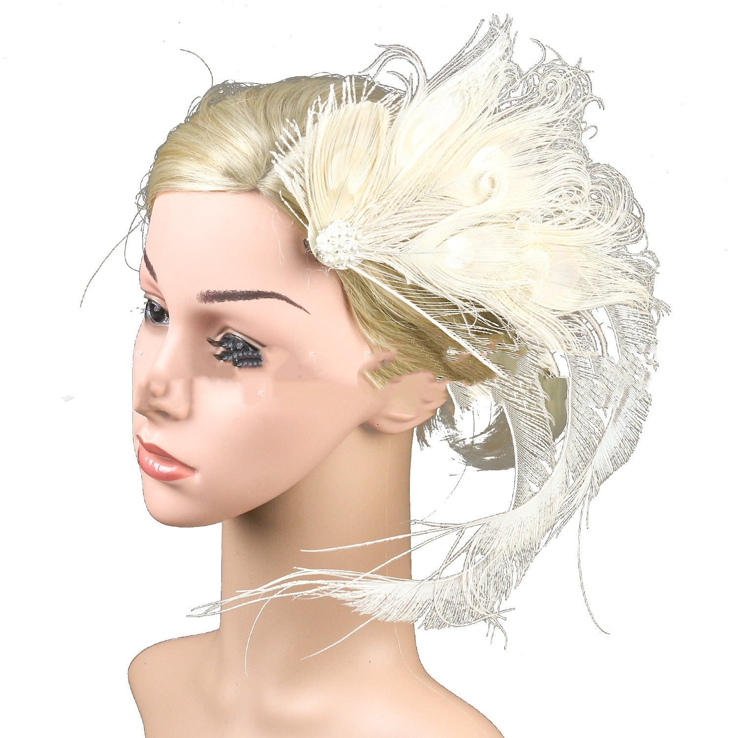 Bride Peacock Feather Headwear Party Ball Exaggerated Barrettes