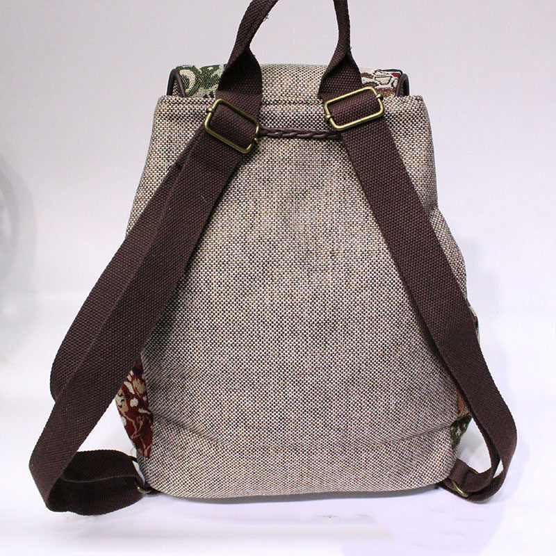Backpack Accessories, Zipper Pocket, Retro Cloud Art Flowers, Other Fashion Handbags