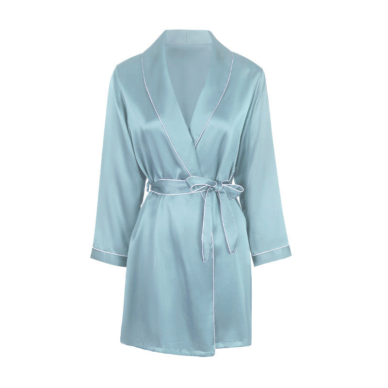 Women's High-end Mulberry Silk Luxury Home Silk Robe
