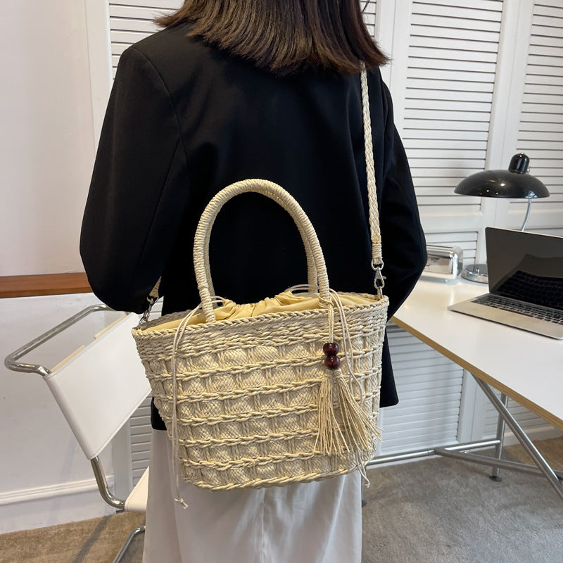 Ladies' New Tassel Hand-held Diagonal Dual-use Bag