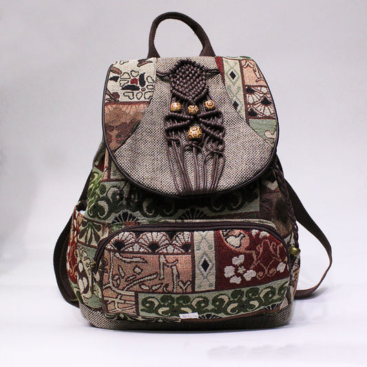 Backpack Accessories, Zipper Pocket, Retro Cloud Art Flowers, Other Fashion Handbags