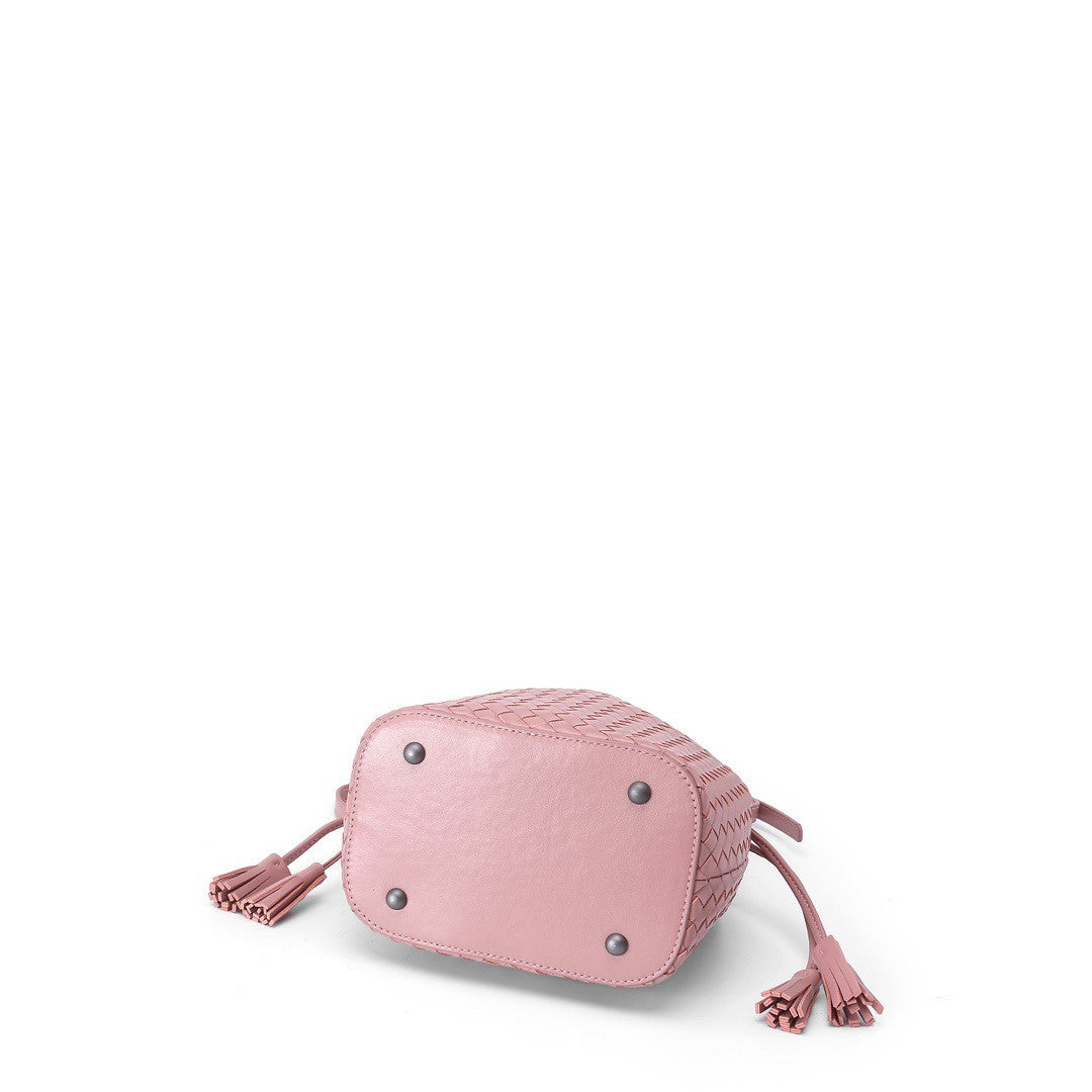Sheepskin Hand Woven Vintage Bucket Bag