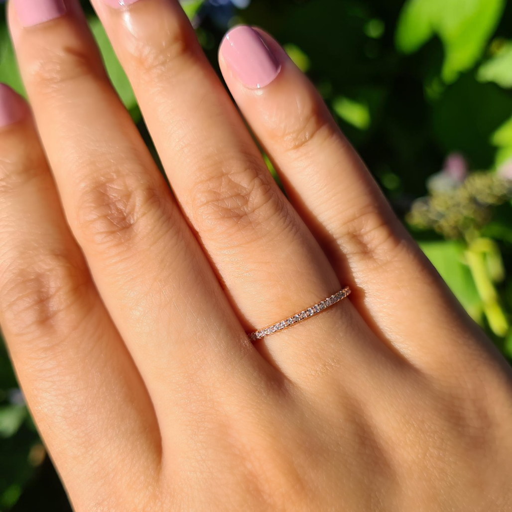 Alliance fine (1,2 mm) en or rose