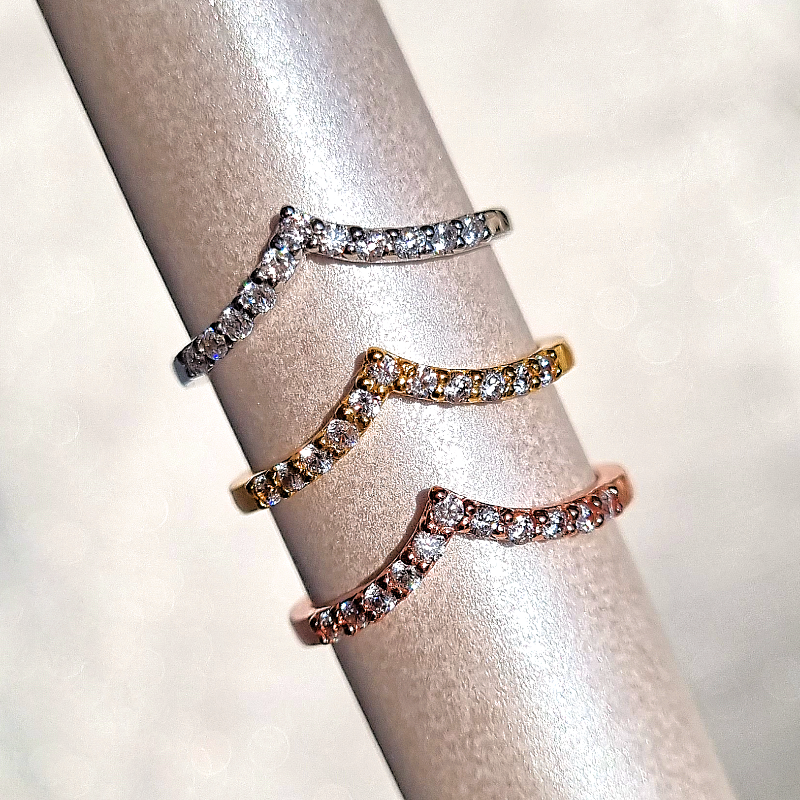 Wishbone Curved Eternity Ring in 18k Rose Gold Vermeil