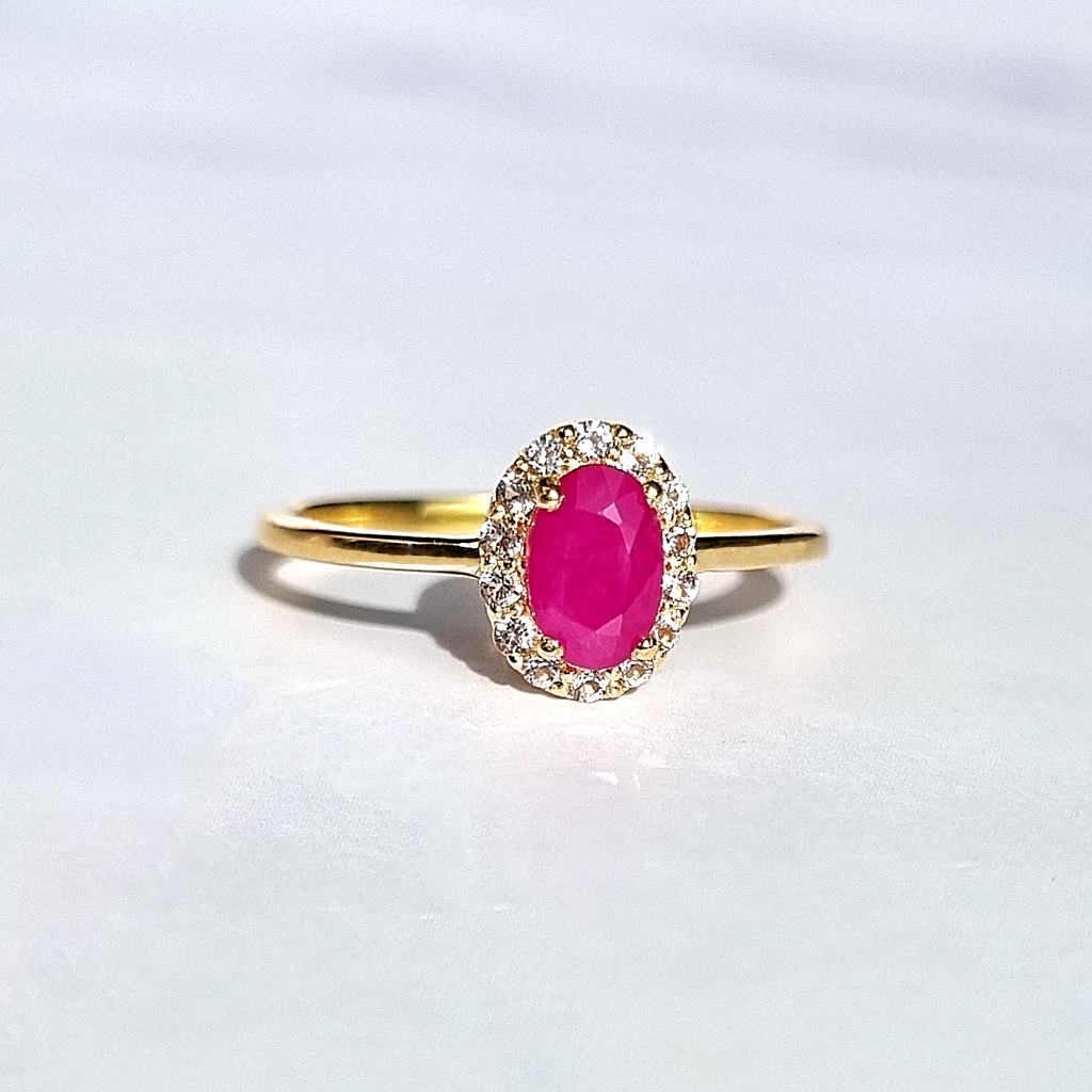 Ruby Ring in 18k Gold Vermeil