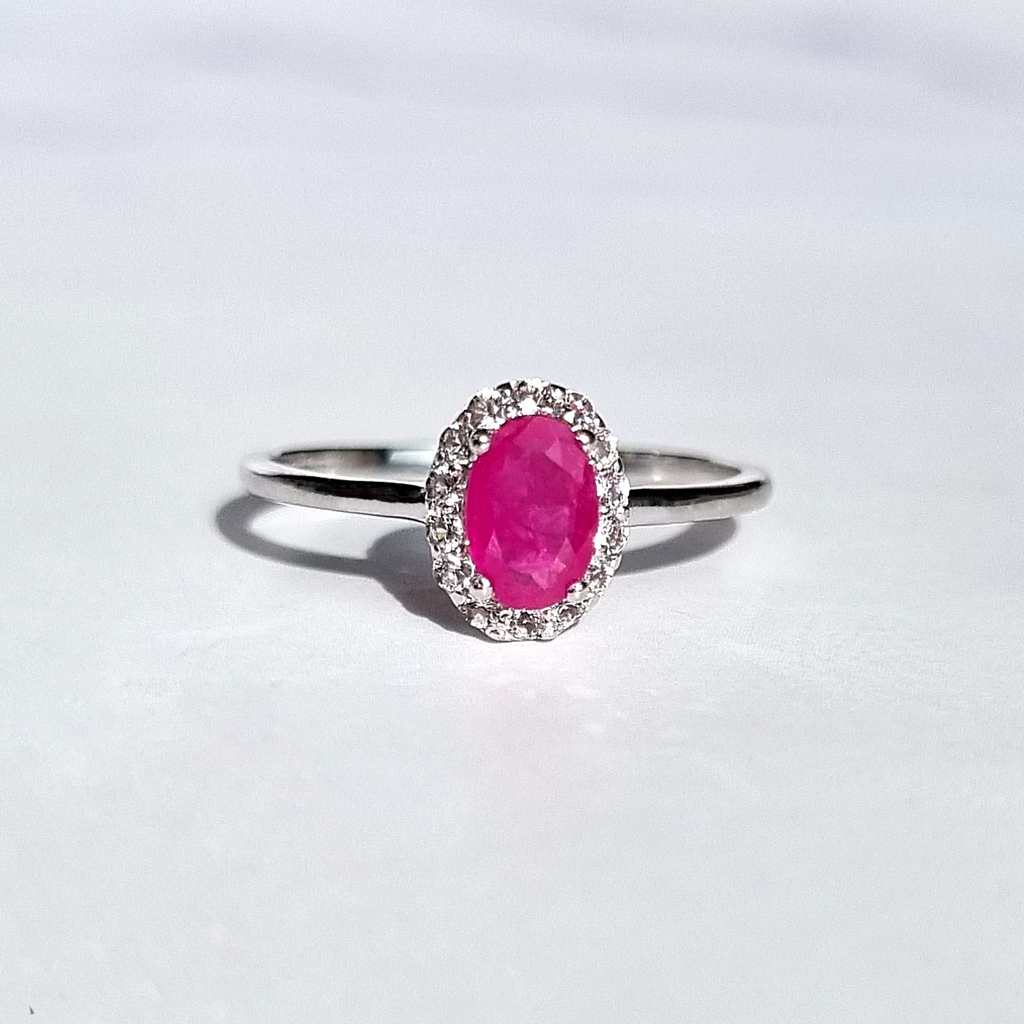 Ruby Ring in Sterling Silver