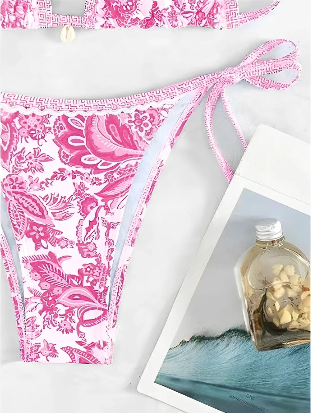 2025 Halter String Triangle Two Piece Bikini Women Swimwear Female Swimsuit Bathers Bathing Swimming Suit Beachwear Summer