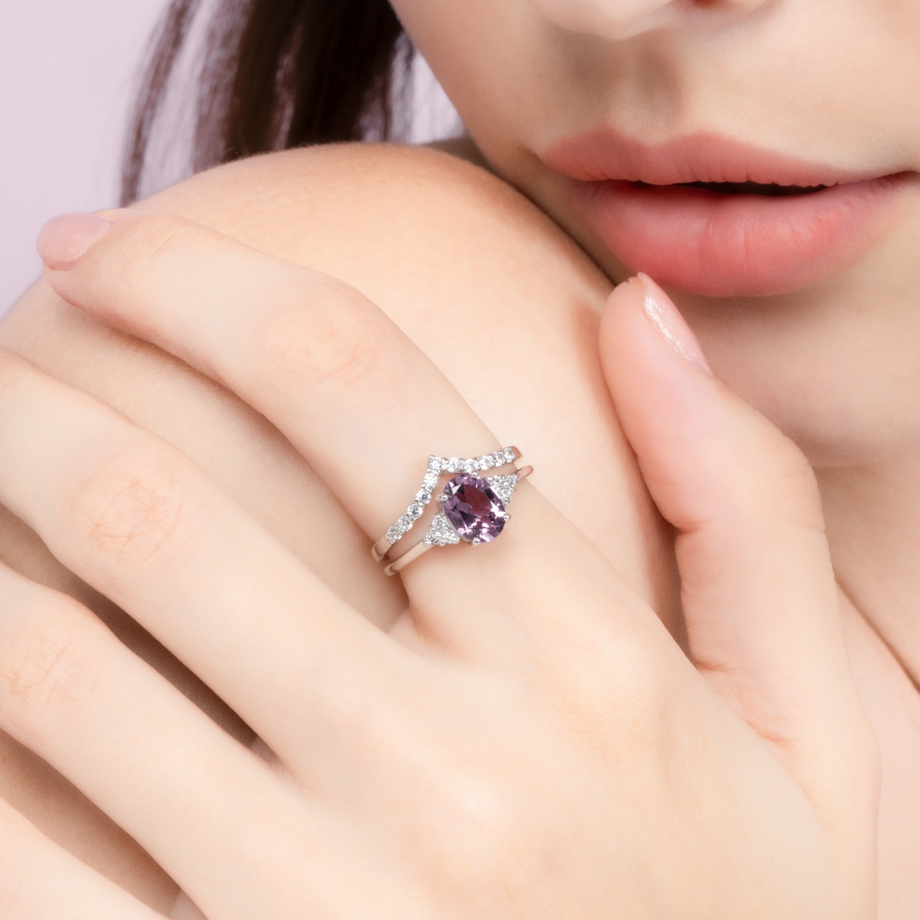 Wishbone-Ewigkeitsring aus Sterlingsilber