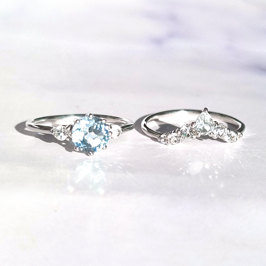 Selene Blue Topaz Ring Set in Sterling Silver