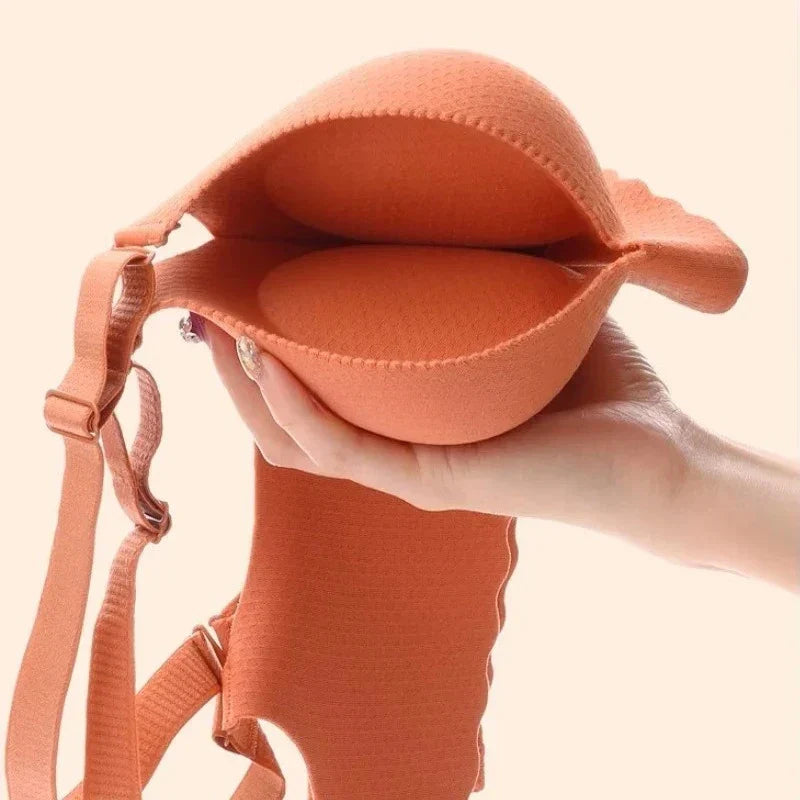 2025 New Extreme Push Up Bra 8cm Pads Small Bust Double Cup Padding Wireless Adjustable Plunge Bra Seamless Lift & Natural Shape