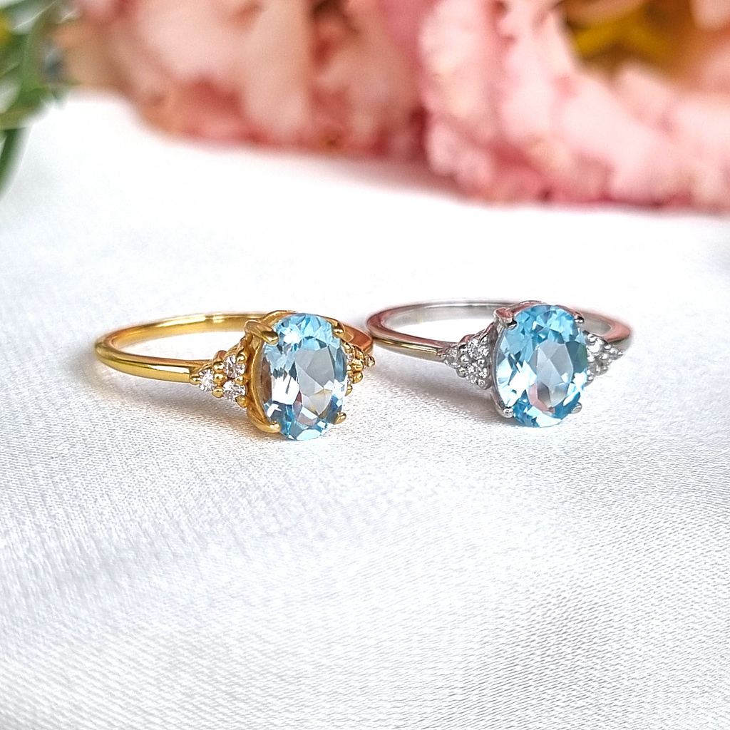Sky Blue Topaz Ring in Sterling Silver